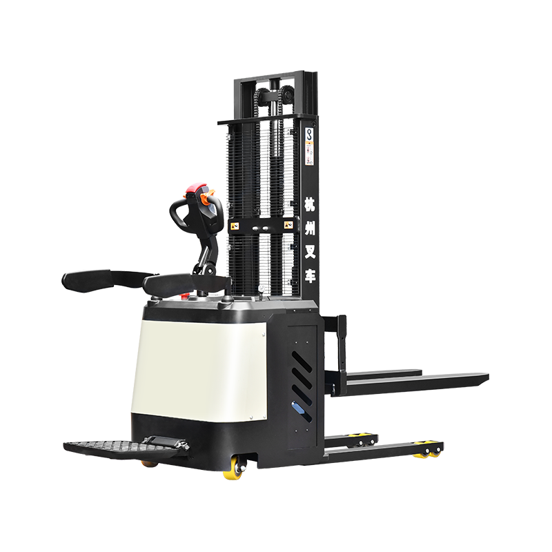 2 tan Stand-on Electric Pallet Stacker mengangkat 3m - Hangcha